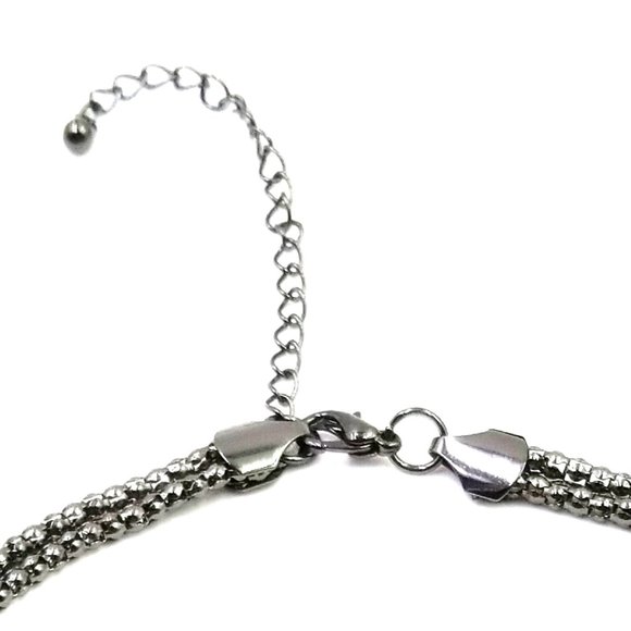 Hematite Beaded Infinity Knot Necklace - Picture 5 of 5